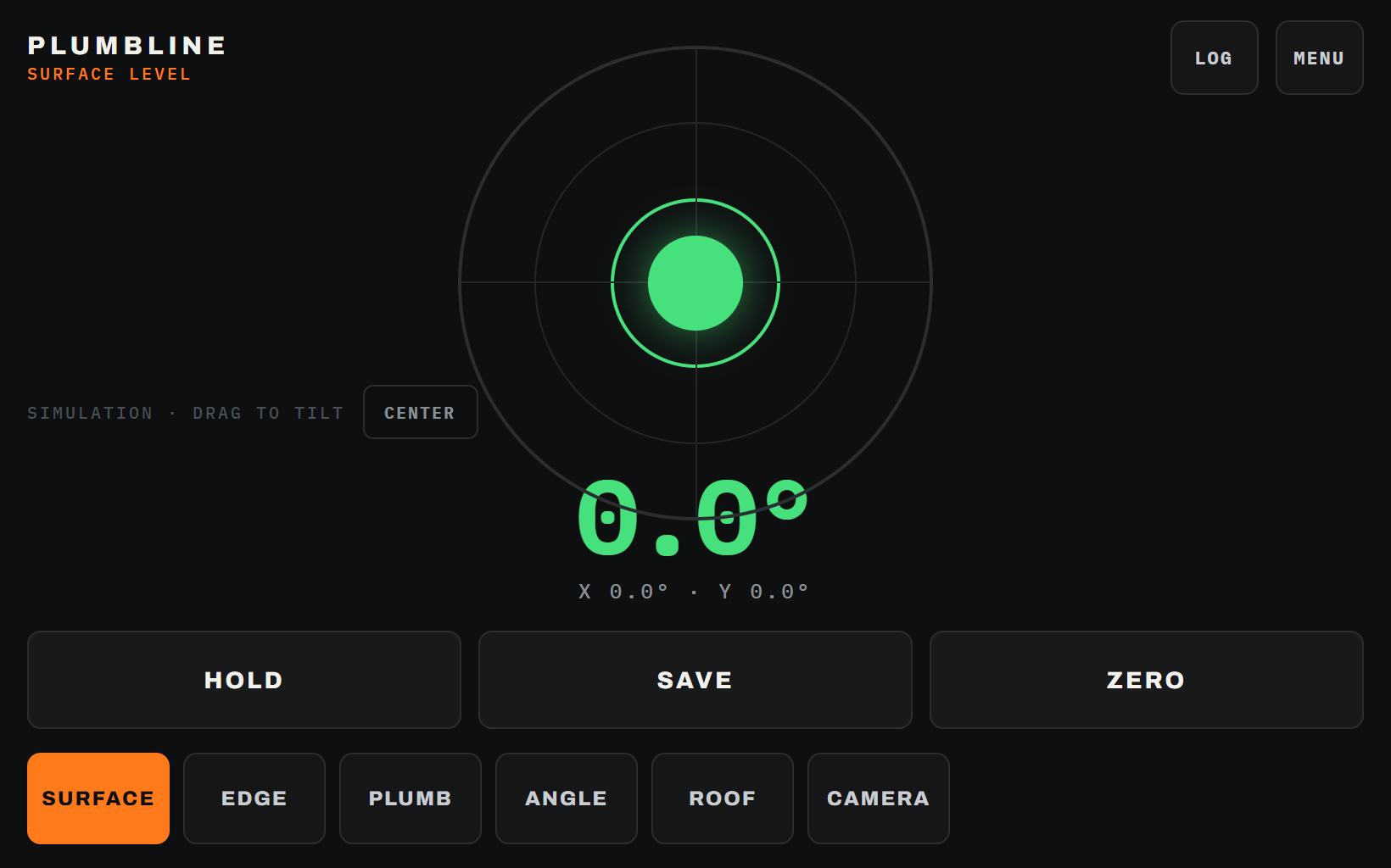Plumbline spirit level app